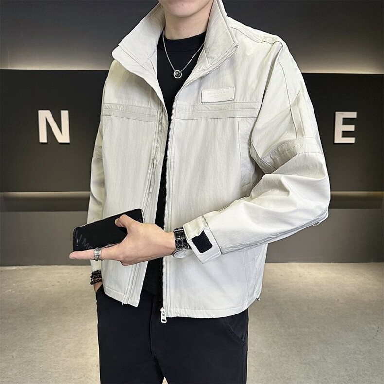 1811P1052025春款男士立领拼接夹克外套有现货,男装夹克,星座414（原B263）