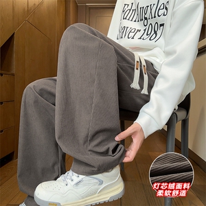 现货重磅灯芯绒300g美式潮流男大码休闲弯刀裤K24081-特P30控58图片