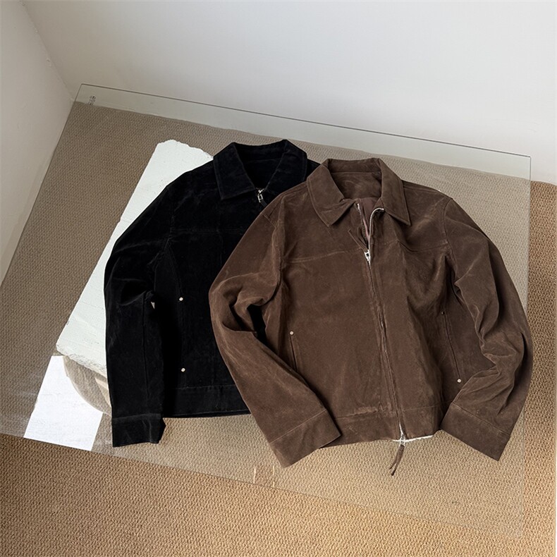 26年春款麂皮夹克荒野夹克原版W2606P125，男装夹克，电商C313