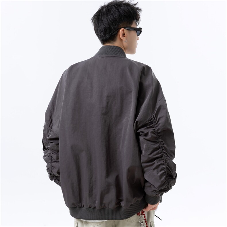 美式飞行员棒球服男秋冬宽松大码潮牌夹克休闲J5011P88,男装夹克,电商A157