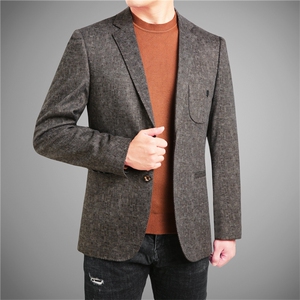 秋冬时尚西 男士小西装休闲西服 灰底M-3XL 5638图片