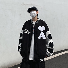 爱心刺绣棒球服男春秋季韩版bf痞帅休闲夹克潮牌百搭W1909-P55，男装夹克，星座512-4