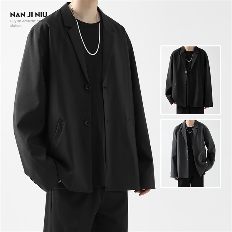 高级感小西装春秋季男士痞帅外套西服217-2-XF2301-P75图片