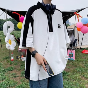 polo衫短袖男日系复古半袖t恤潮牌美式短袖上衣1001-1-PT35-P35