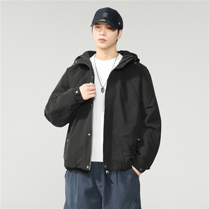 2025新款秋冬季加厚夹棉上衣服连 帽外套男士工装保暖夹克W0132图片