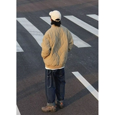 BOYUE帛跃冬季cityboy绣标菱形格棉服青少年男潮棒球棉衣m75p68，男装棉衣，电商D315