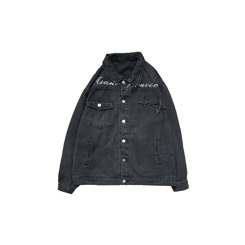 美式牛仔外套男士春秋季新款潮牌男生复古上衣服夹克JK02112-P65,男装夹克,星座308B-1