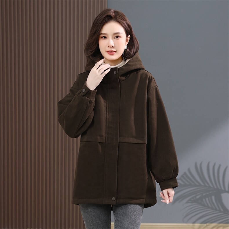 时尚女装派克服外套冬季保暖加厚短款棉服显瘦百搭韩版潮流上衣,女装派克服,韩派