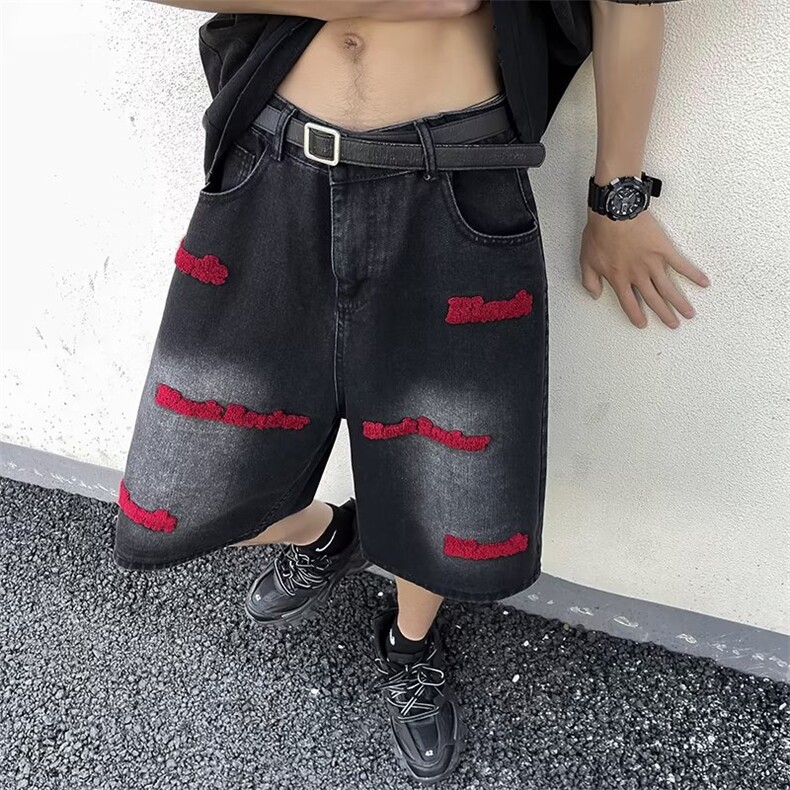 青春流行ins男直筒水洗牛仔裤P38,男装牛仔裤,星座1116-2