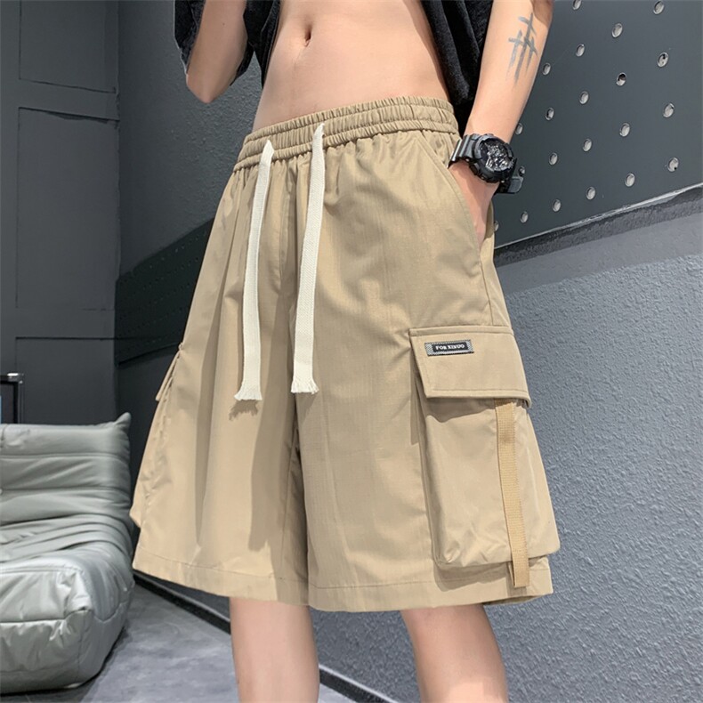 新款工装短裤男潮牌ins休闲裤宽松大码中裤五分裤D0612-P40,男装牛仔裤,星座308B-2