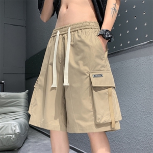 新款工装短裤男潮牌ins休闲裤宽松大码中裤五分裤D0612-P40