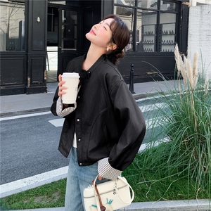 已出货春装新款~咖色皮衣外套女 1楼南36-39吾爱衣-A21-P140-K268图片