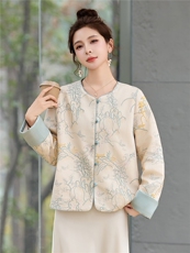 新中式风刺绣短外套女春秋2026新款高级感气质超火减龄洋气上衣，女装短外套，悠米