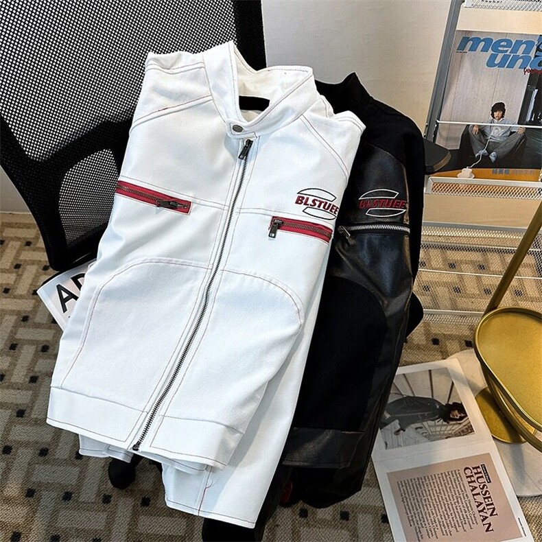 美式复古pu皮机车服夹克男外套JK8731P75,男装夹克,星座1116-2