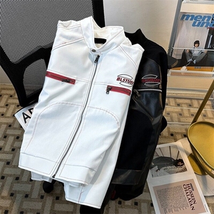 美式复古pu皮机车服夹克男外套 JK8731 P75图片