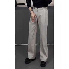 现货~春夏薄款冰丝休闲垂感直筒西装阔腿长裤男K315P45，男装休闲裤，星座1004-3
