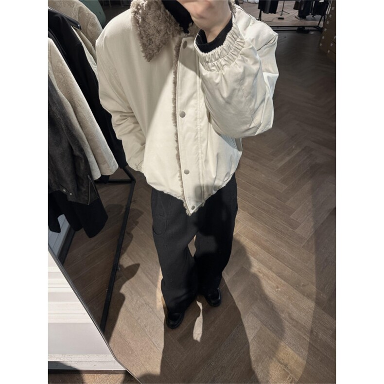 XZ1005-1-HXD1118-P115-巴恩风毛领加厚夹棉复古痞帅棉衣外套，男装棉衣，星座1005-1