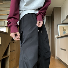 秋季新款软壳拼接打褶防水冲锋裤XZ604-KG88-特P40控78，男装休闲裤，星座604