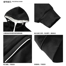 全棉380克拉链开衫卫衣撞色连帽外套男AH947-特P48不议价，女装短外套，星座610B-1