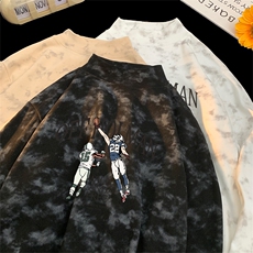 260克重磅扎染德绒半高领打底衫【有货】C403A-DR25458ZR-P25，男装T恤，电商C403A