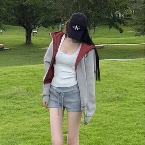 抖音得物高品质 秋冬美式高街重磅结构双层双面连帽卫衣外套XS107图片