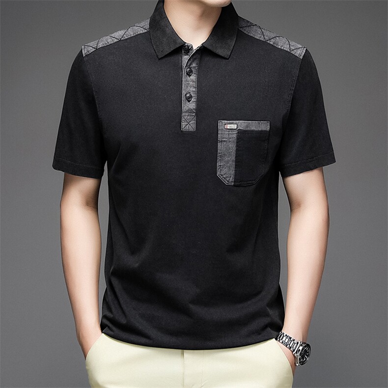 纯棉T恤短袖男2023夏季潮流半袖POLO衫上衣服NX8656-P55,男装Polo衫,星座1105-3