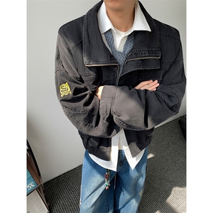 加绒牛仔棉服男冬季棉衣外套羊羔绒加厚毛领保暖外套MY1304-P148图片
