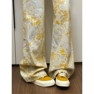 NZT41LL-特P43 cleanfit美式复古提花牛仔裤男高街直筒裤图片