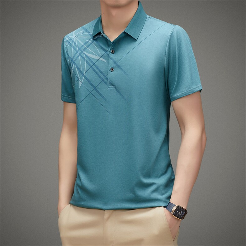 男装中老年翻领POLO衫短袖商务休闲宽松潮流爸爸装LZ68330-P50,男装Polo衫,星座1105-3