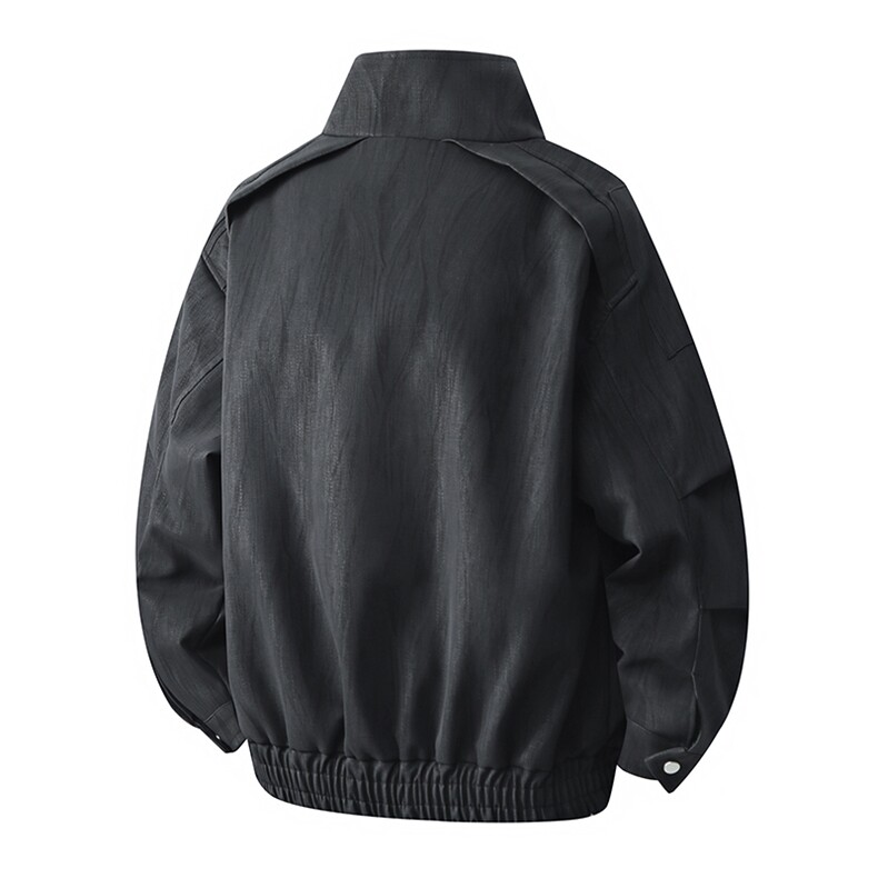 数据原版版型面料定制隐肤肌理格纹拼切设计情侣PY953P80,男装皮衣,电商A128