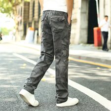S-7XL春装男士多口袋纯棉迷彩工装裤休闲男长裤加肥大码16033，男装休闲裤，星座802