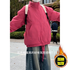 现货5W件冬季三防美式高街雪山立领冲锋衣棉衣男女棉服厚夹克外套，男装夹克，电商A486-1