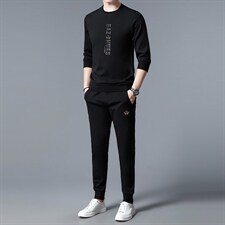 S3033-2钱塘2020-2中青年男士秋季新款时尚休闲百搭长袖卫衣P127，男装休闲套装，钱塘207-2