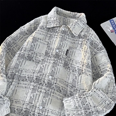 冬美式百搭加棉加厚棉服男情侣小香风格子保暖外套J595J加棉-P95，男装棉衣，电商A001