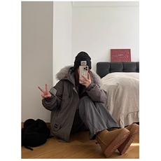 【有货】DMY413-P103冬季美式复古毛领派克服棉衣常规款连帽新款，男装棉衣，星座603-2