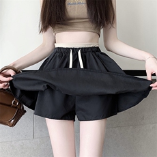 蓬蓬裙半身拼接新款裙裤2024夏季a字高腰显瘦防走光短裙女ins，女装半身裙，梦白服饰厂