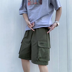 夏季工装短裤港风宽松休闲百搭潮流男ins潮牌五分裤K2481-P26，男装休闲裤，星座512-2