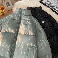 棉服男女七彩线印花棉衣立领面包服棉袄加厚外套3359-P70控108，男装棉衣，星座207