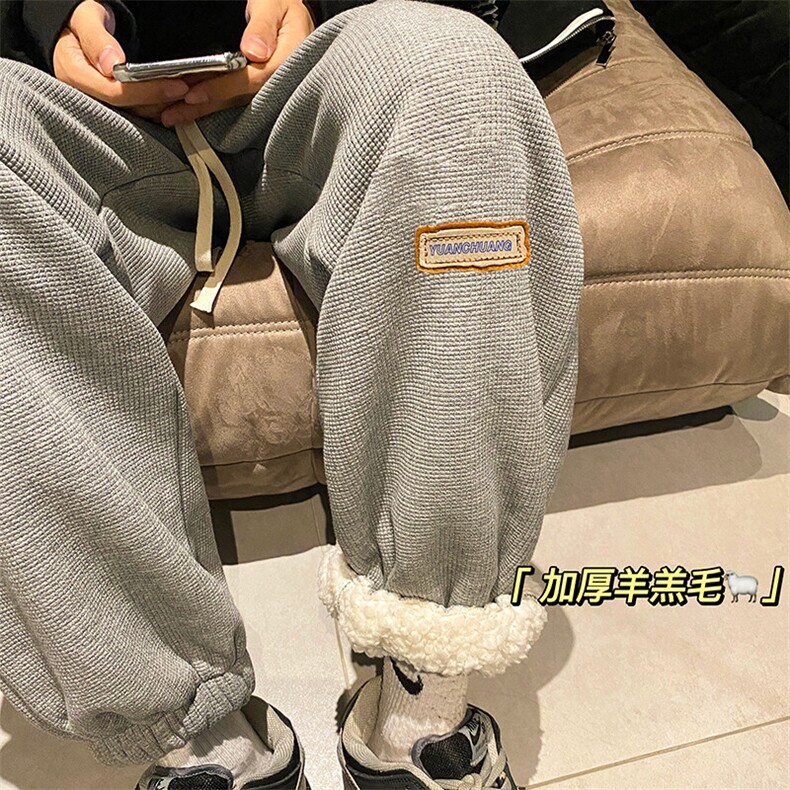 冬季新款抖音品质加厚加绒保暖羊羔绒休闲裤B315-K5428-P65控78,男装棉衣,电商B315