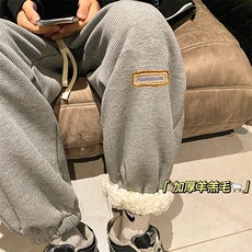 冬季新款抖音品质加厚加绒保暖羊羔绒休闲裤B315-K5428-P65控78，男装棉衣，电商B315