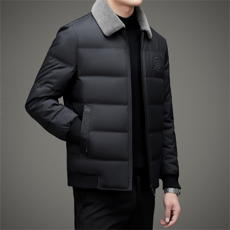 BAMJ-8915钱塘2020-2中年男士冬季厚款商务休闲翻领羽绒服P195,男装羽绒服,钱塘207-2