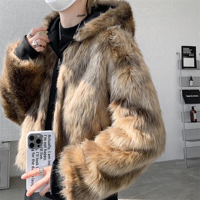 8XL-M复古双面加厚毛绒皮草短款工装派克服外套MY1707P158控188,男装棉衣,电商D206-1