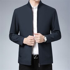 春季男士外套2023新款夹克衫薄款中青年休闲立领男装春秋上衣,男装夹克,电商B212（原钱塘6029）