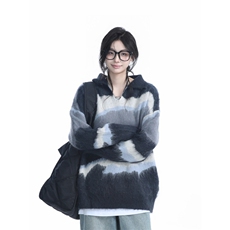 美式撞色条纹毛衣男女秋冬新款慵懒风彷貂polo领针织衫MZ931-P56，男装针织衫/毛衣，星座412-3