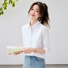 2026春夏新款黄蓝条纹衬衫女宽松显瘦元气少女感衬衣显白温柔风图片