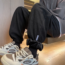秋冬欧棉绒加绒束脚裤男运动休闲裤A389P60控88，男装卫衣，电商A309