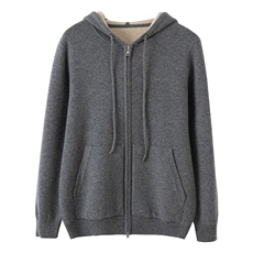 2024秋季新款羊绒帽衫休闲裤套装舒适休闲，男装休闲套装，米亚康羊绒