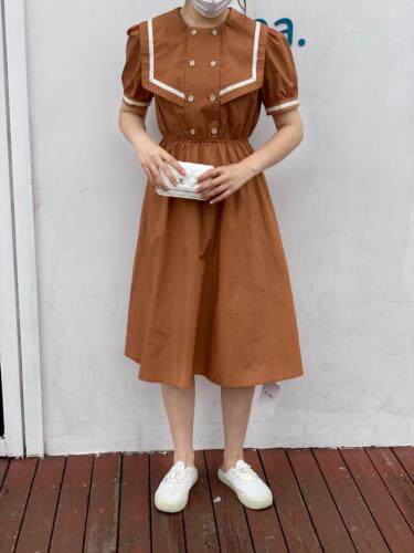 海军领连衣裙，女装连衣裙，索罗密欧