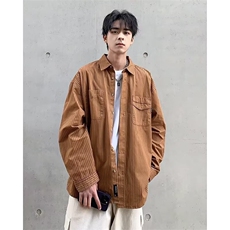流行衬衫男长袖日系潮牌ins痞帅衬衣L春秋季百搭宽松学生外套，男装衬衫，星座1210-1