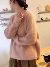 半高领女设计感麻花打底秋冬高级感超好看毛衣，女装针织衫/毛衣，半城羊绒
